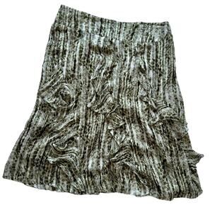 Womens Skirt Size 16 Green Flowy Peasant Festival Hippie Bohemian Professional